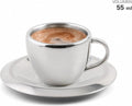 Karl weis - cup and saucer - espresso - stainless steel