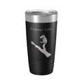 Portage Lake Map Tumbler Travel Mug Insulated Laser Engraved Coffee Cup Maine 20 oz