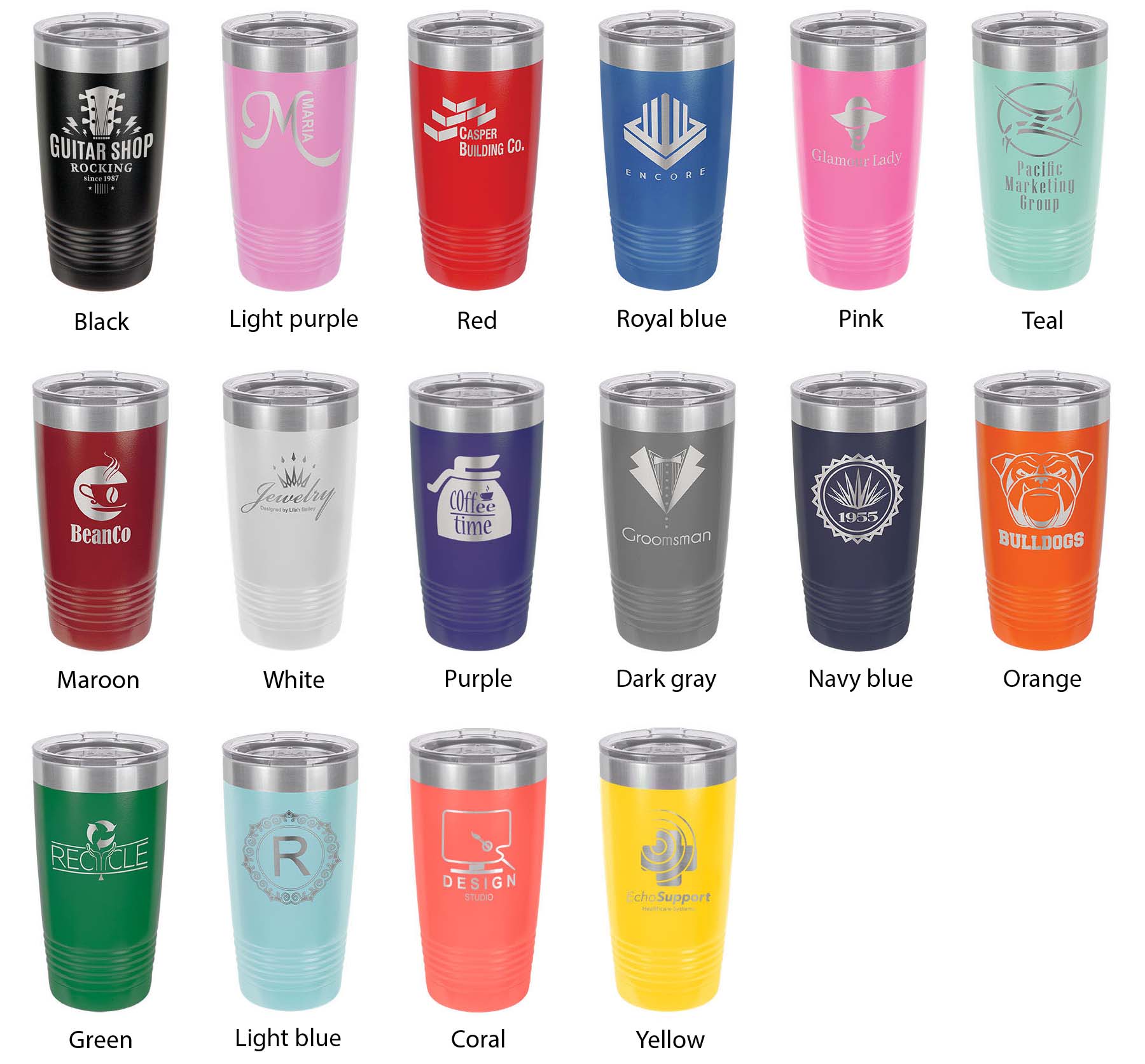 Portage Lake Map Tumbler Travel Mug Insulated Laser Engraved Coffee Cup Maine 20 oz